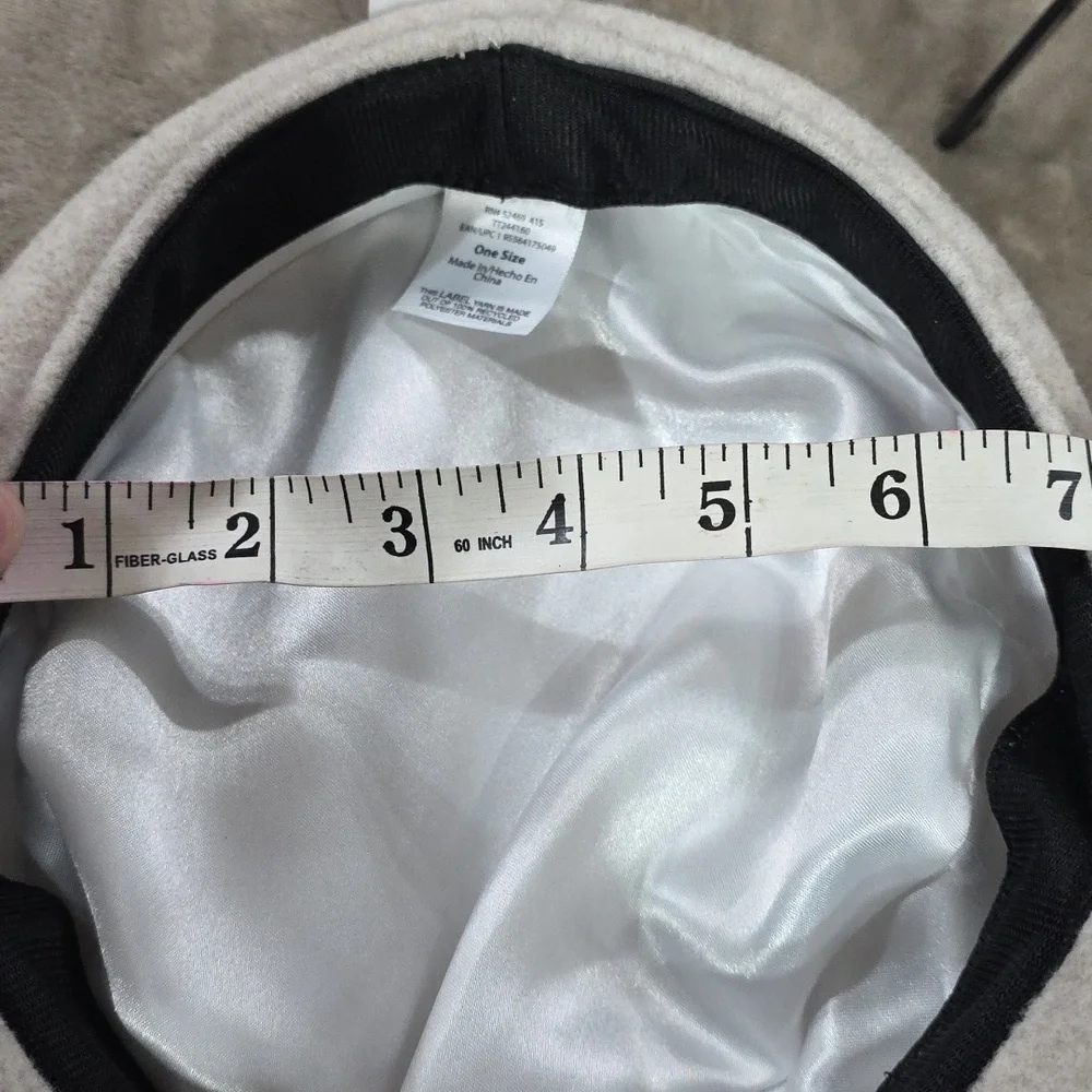 NWT Time And Tru Women's Cabbie/Newsboy Hat‎ Oatmeal Recycled Polyester Felt